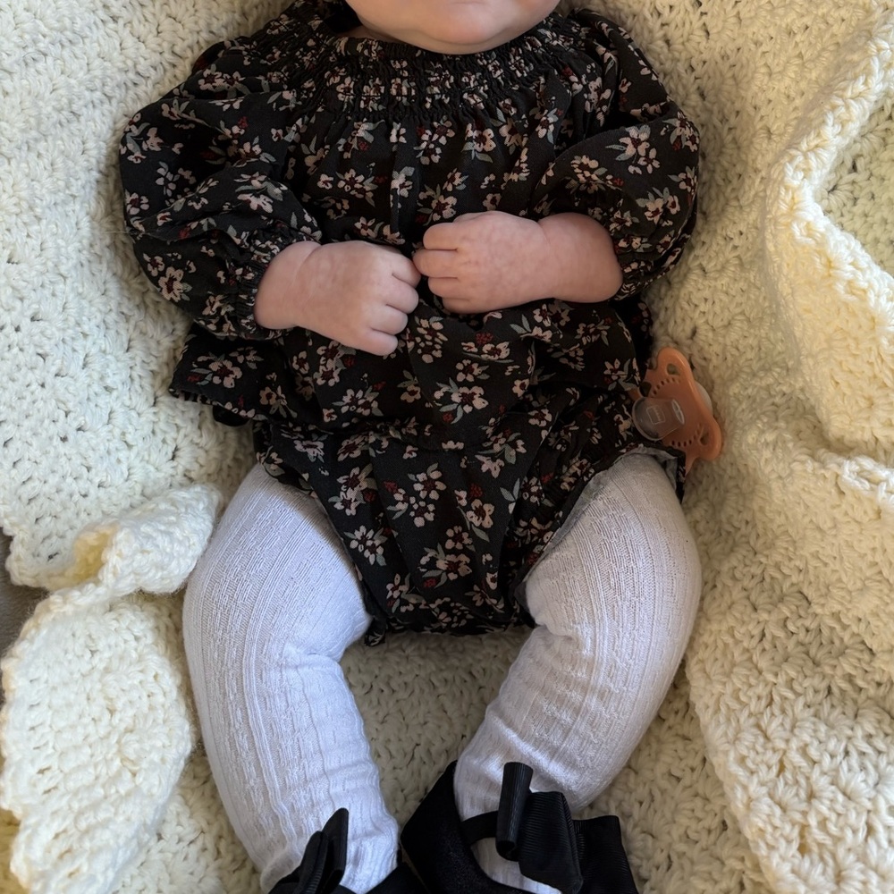 Rylee + Cru Black Dark Floral Matching Set - Picture 2 of 2